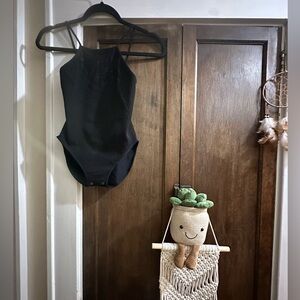 NWOT- free people Size m/l- intimately black body suit